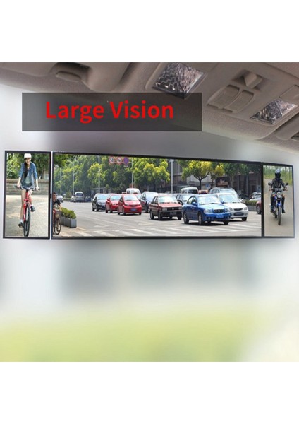 Araba Evrensel Dikiz Aynası Geniş Açılı Klipsli Dışbükey Kavisli Ayna Büyük Görüş Iç Ayna Arabalar Suv Kamyonlar Için (Yurt Dışından)
