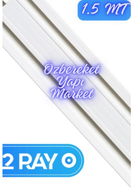 2li Korniş 2 Raylı Perde Rayı Korniş Süper