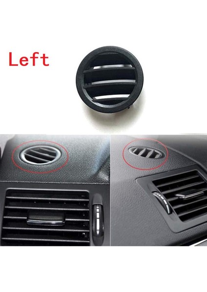 Dash Panel Hava Çıkışı Yuvarlak Klima Hava Çıkış Izgarası Mercedes-Benz C-Class W204 C200 C260 Siyah Sol (Yurt Dışından)