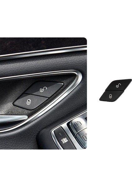 Araba Ön Sol Kapı Kilidi Anahtarı Düğme Kilidi Anahtarı Kapağı Mercedes Benz Için W222 S Sınıfı S300 S320 S350 S400 2014-2020 (Yurt Dışından)