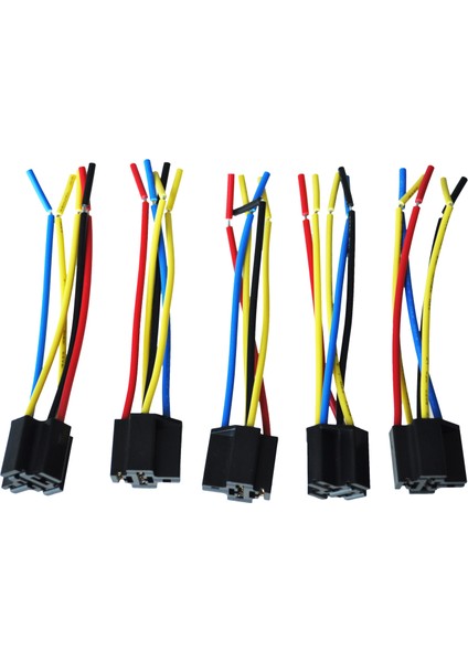 Adet 5 Pin Teller Kablo Röle Soket Kablo Demeti Konnektörü Dc 12 V Araba Oto Için (Yurt Dışından)