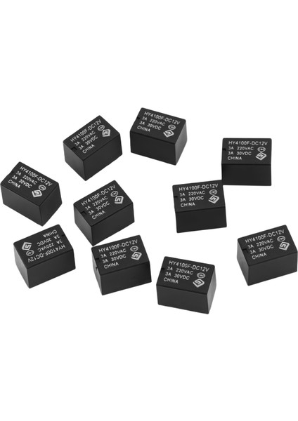 10 Adet Mini Elektronik Röle Dc 12V Siyah (Yurt Dışından)
