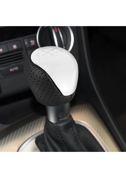 Spor Delikli Deri Vites Topuzu Krom 6 Vitesli Hyundai Elantra I30 IX35 Tucson (Yurt Dışından)