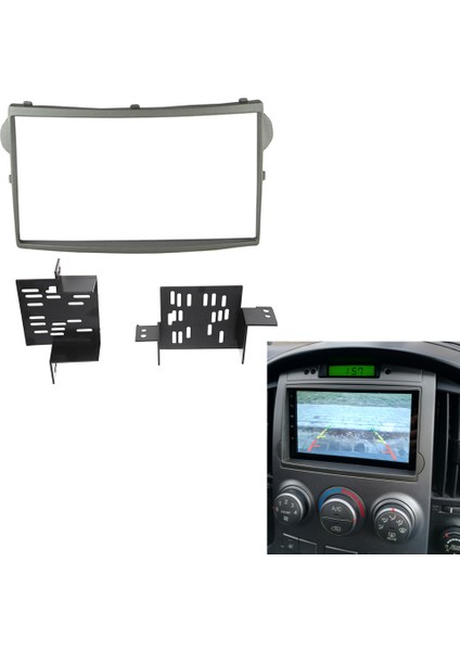 2din Araba Radyo Fasya Hyundai Starex/h1 DVD Stereo Çerçeve Plaka Adaptörü Montaj Dash Kurulum Çerçeve Trim Kiti B (Yurt Dışından)