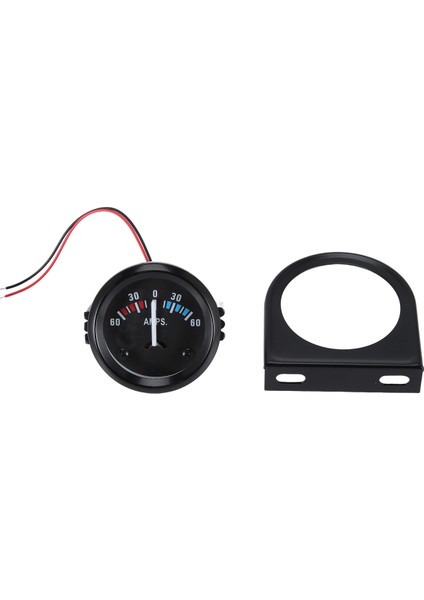 2 Inç 52MM 12 V Araba LED Pointer Otomatik Tekne Amp Metre Ölçer 60-0-60 Amp Siyah (Yurt Dışından)