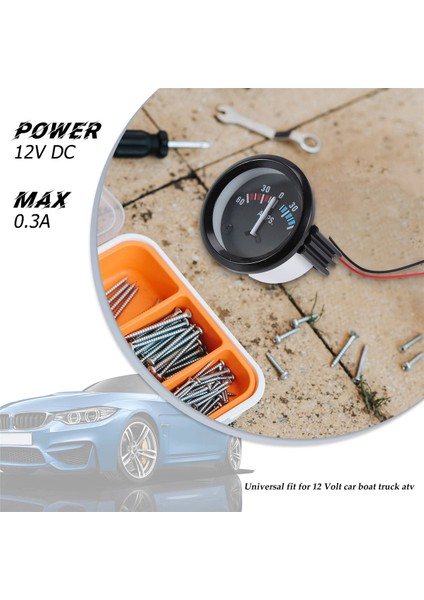 2 Inç 52MM 12 V Araba LED Pointer Otomatik Tekne Amp Metre Ölçer 60-0-60 Amp Siyah (Yurt Dışından)