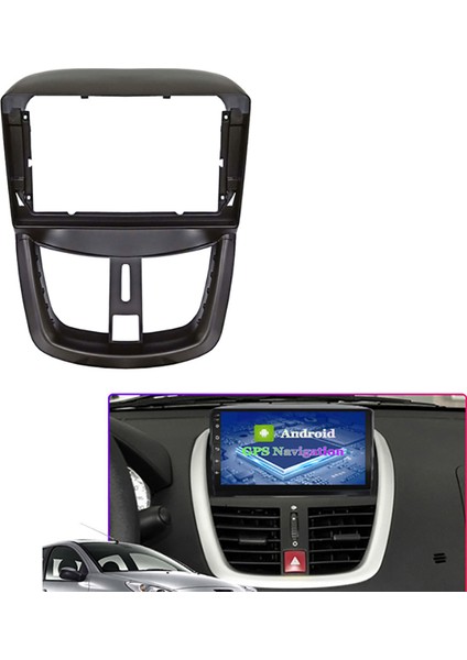 Inç Araba Fasya Ses Montaj Adaptörü Navigasyon Paneli Kitleri Peugeot 207 2002-2010 Için Araç DVD Oynatıcı Çerçeve Pano (Yurt Dışından)