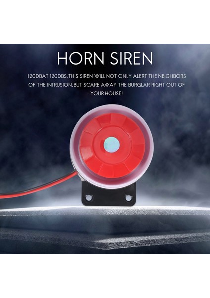 Ev Güvenlik Alarm Sistemi Için Kablolu Mini Siren Korna Sireni 120DB 12V (Yurt Dışından) fiyatları
