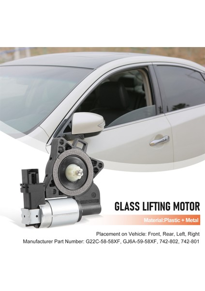 Sol + Sağ Elektrikli Cam Regülatörü Elektrikli Asansör Motoru Mazda 3 6 Için Cx-7 Cx-9 Rx-8 742-801 742-802 (Yurt Dışından)