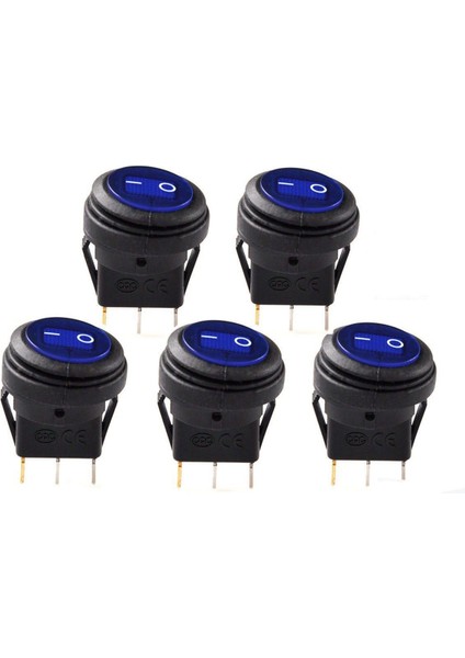 Adet 12V 20A Su Geçirmez Yuvarlak Açma/kapama Rocker Anahtarı Araba Oto Tekne Spst (Yurt Dışından)