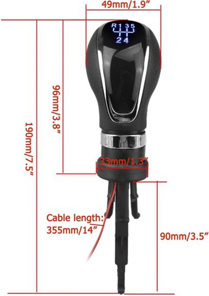 Hız Vites Topuzu Deri Vites Kolu Kolu Sopa LED Aydınlatmalı Buick Excelle Gt/xt Opel Astra 09-14 (Yurt Dışından)