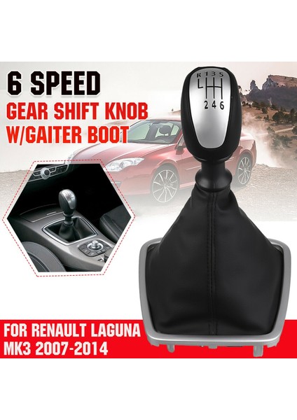 6 Hız Manuel Vites Topuzu Körüğü Bot Kılıfı Kolu Vites Kolu Sopa Çizme Körüğü Renault Laguna Mk3 2007-2014 (Yurt Dışından) fiyatları