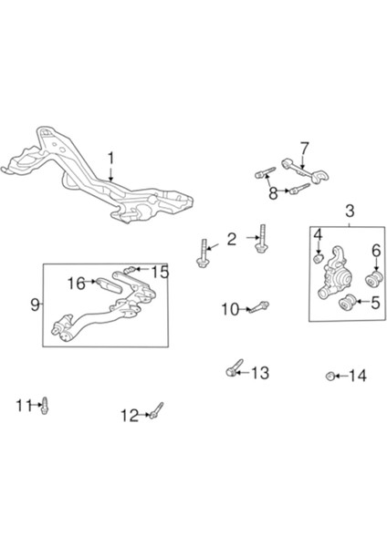Honda Cr-V Elements 2003-2011 Için Arka Üst Ayarlanabilir Salıncak 52390-S9A-A11 (Yurt Dışından) modelleri