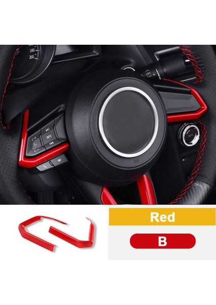 Kırmızı Abs Iç Direksiyon Düğmeleri Krom Çerçeve Mazda 3 Için Mazda 6 Cx-4 Cx-5 Cx-9 2016-2019 (3 Adet) (Yurt Dışından) modelleri