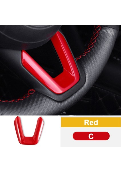 Kırmızı Abs Iç Direksiyon Düğmeleri Krom Çerçeve Mazda 3 Için Mazda 6 Cx-4 Cx-5 Cx-9 2016-2019 (3 Adet) (Yurt Dışından) fırsatları