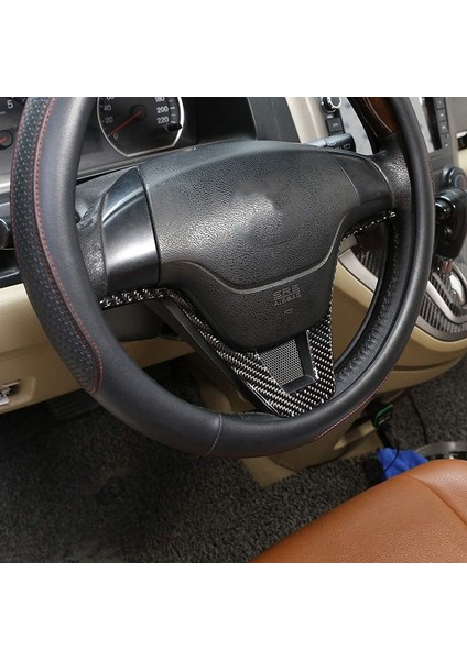 Honda Cr-V 2007-2011 Yumuşak Karbon Fiber 3D Etiket Direksiyon Paneli Kapak Çerçeve Trim Iç Araba Aksesuarları (Yurt Dışından)