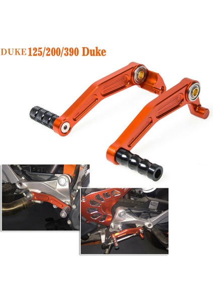 Çift Cnc Kütük Ayak Fren Pedalı Vites Kolu Ktm Duke Rc 125 200 390 2011-2016 (Yurt Dışından)