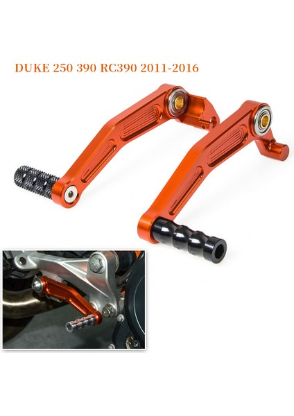 Çift Cnc Kütük Ayak Fren Pedalı Vites Kolu Ktm Duke Rc 125 200 390 2011-2016 (Yurt Dışından)