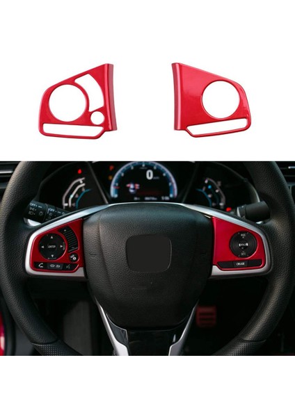 Direksiyon Düğmesi Iç Dekorasyon Kapak Etiket Trim Için 10TH Gen Honda Civic 2016-2020 Kırmızı (Yurt Dışından) fiyatları