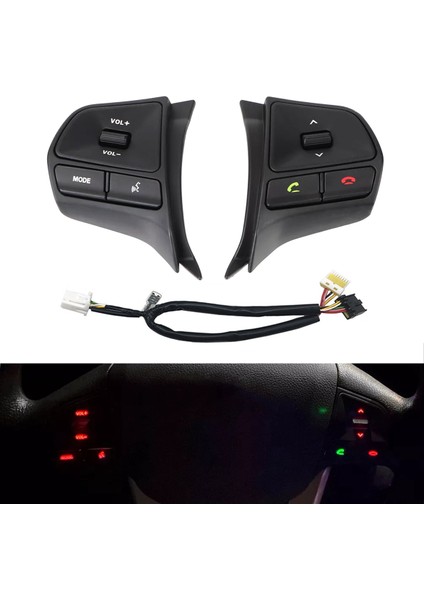 Kıa Rıo Için K2 2011-2014 Çok Fonksiyonlu Direksiyon Kontrol Düğmesi Arkadan Aydınlatmalı Ses Telefon Ses Anahtarı (Yurt Dışından) modelleri