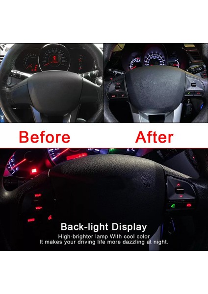 Kıa Rıo Için K2 2011-2014 Çok Fonksiyonlu Direksiyon Kontrol Düğmesi Arkadan Aydınlatmalı Ses Telefon Ses Anahtarı (Yurt Dışından) fırsatları