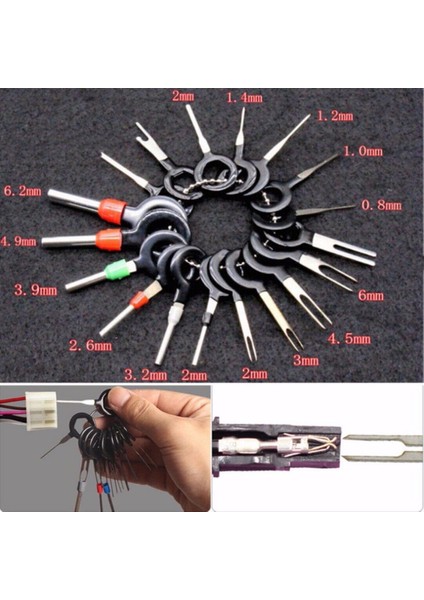 Otomotiv Araçları 26 Adet Araba Terminali Temizleme Aracı Kiti Tel Konektörü Pimi Serbest Bırakma Çıkarıcı Çektirme (Yurt Dışından)