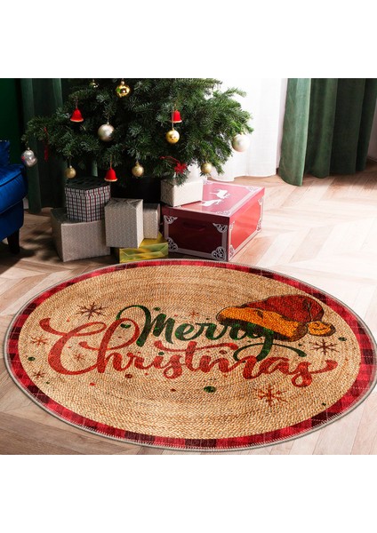 Pamuklu Dokuma ve Kaymaz Taban, Şönil, Ince, Yıkanabilir, Dekoratif Modern Yılbaşı Desenli Halı fiyatları