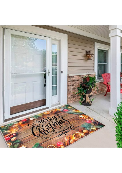 Pamuklu Dokuma ve Kaymaz Taban, Şönil, Ince, Yıkanabilir, Dekoratif Modern Yılbaşı Desenli Halı fiyatları