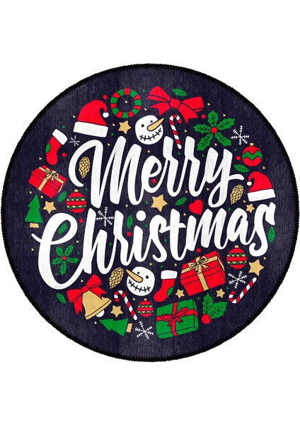 Pamuklu Dokuma ve Kaymaz Taban, Şönil, Ince, Yıkanabilir, Dekoratif Modern Yılbaşı Desenli Halı fırsatları