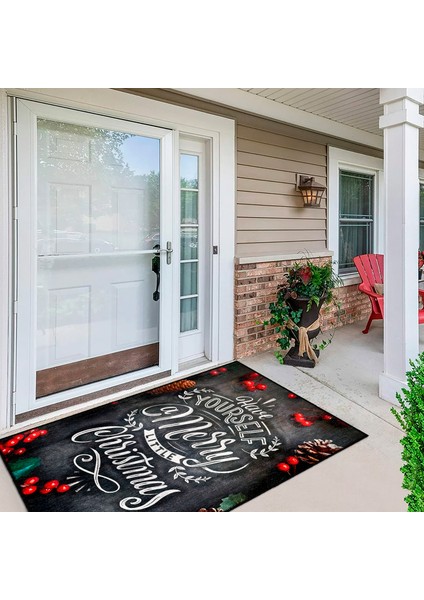 Pamuklu Dokuma ve Kaymaz Taban, Şönil, Ince, Yıkanabilir, Dekoratif Modern Yılbaşı Desenli Halı fiyatları