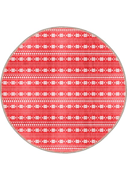 Pamuklu Dokuma ve Kaymaz Taban, Şönil, Ince, Yıkanabilir, Dekoratif Modern Yılbaşı Desenli Halı fırsatları