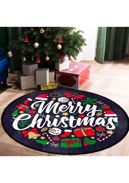 Pamuklu Dokuma ve Kaymaz Taban, Şönil, Ince, Yıkanabilir, Dekoratif Modern Yılbaşı Desenli Halı fiyatları