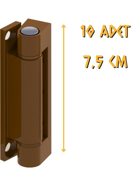 Zamak Pimapen Menteşesi Kahve - 7.5 Cm. - 10 Adet