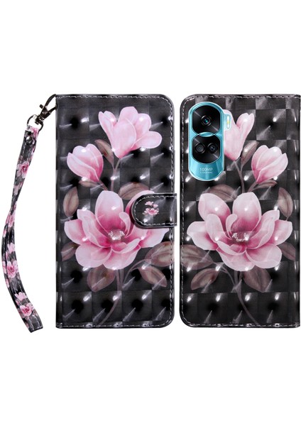 Honor 90 Lite 5g / X50I 5g Kasa Pu Deri Baskı Telefon Kapağı (Yurt Dışından)