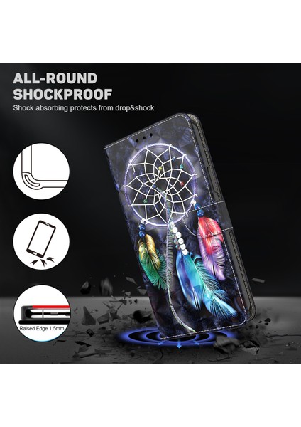 Honor 90 Baskı Deri Flip Cüzdan Telefon Kapağı (Yurt Dışından)