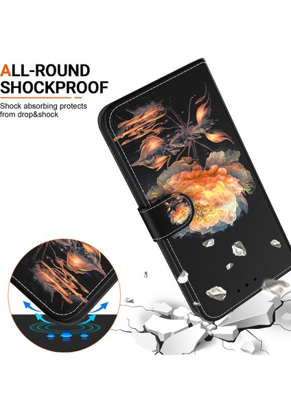 Honor X9A 5g / X40 5g / Magic5 Lite 5g Vaka Desen Baskı Flip Shell Telefon Kapağı (Yurt Dışından)