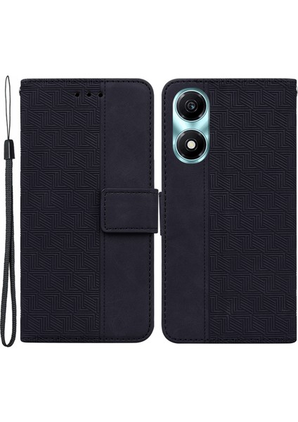Honor X5 Plus / Play 40C 5g Deri Kılıf Baskılı Telefon Cüzdan Stand Kapağı (Yurt Dışından)