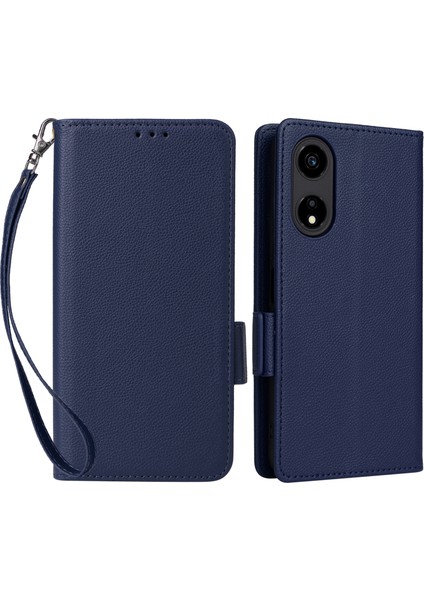 Honor X5 Plus / Play 40C 5g Litchi Dokusu Flip Telefon Kabuğu Deri Kapağı Kayış (Yurt Dışından)