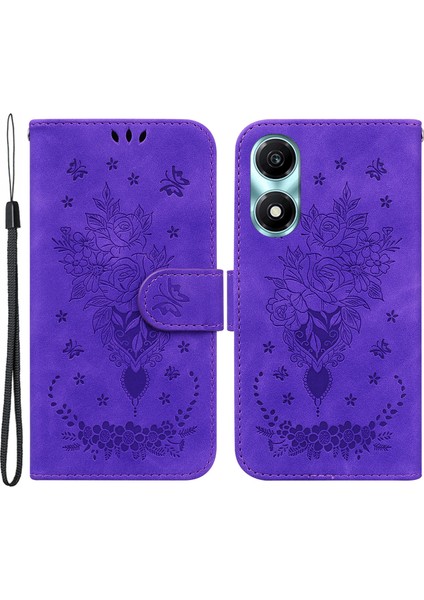 Honor X5 Plus / Play 40C 5g Manyetik Pu Deri Baskılı Telefon Kabuğu (Yurt Dışından)