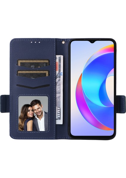 Honor X5 Plus / Play 40C 5g Litchi Dokusu Flip Telefon Kabuğu Deri Kapağı Kayış (Yurt Dışından)