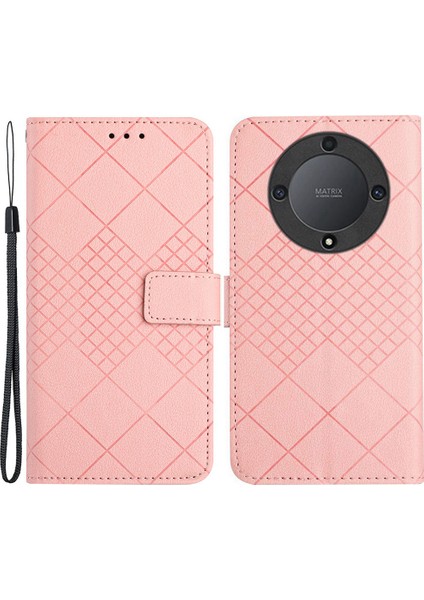 Honor X9B 5g Litchi Doku Çıkmaya Dayanıklı Pu Deri Stand Telefon Kapağı (Yurt Dışından)