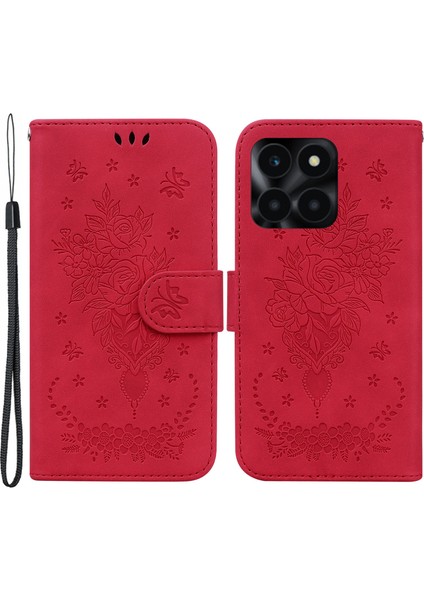 Honor X6A 4g Kılıf Cüzdan Pu Deri Baskılı Telefon Kapağı (Yurt Dışından)