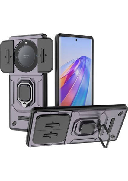 Honor X40 5g / X9A 5g / Magic5 Lite 5g 5g Telefon Kickstand Kapak Slayt Lens Koruyucusu (Yurt Dışından)