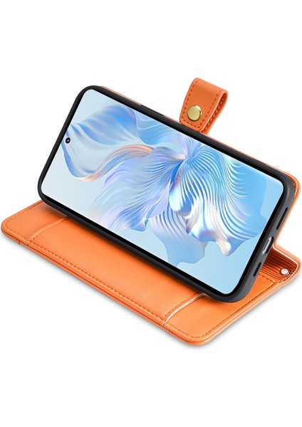 Honor X50 Pu Deri Deri Cüzdan Fermuarı Cep Akıllı Telefon Kapağı 2 Kayışla (Yurt Dışından) modelleri