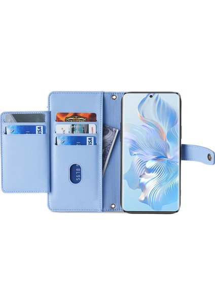 Honor X50 Pu Deri Deri Cüzdan Fermuarı Cep Akıllı Telefon Kapağı 2 Kayışla (Yurt Dışından) fiyatları