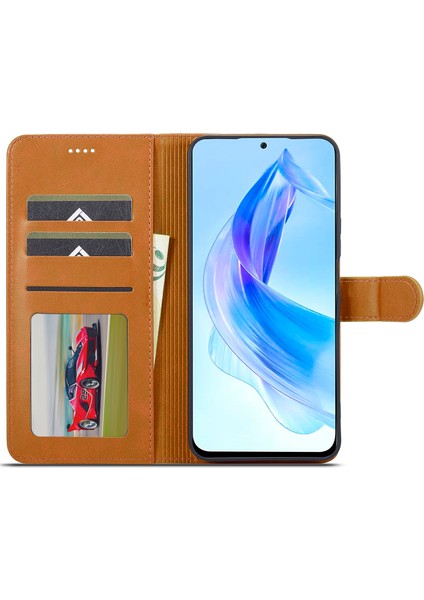 Honor 90 Lite 5g / X50I 5g Deri Kılıf Buzağı Doku Stand Telefon Kapağı (Yurt Dışından) fiyatları
