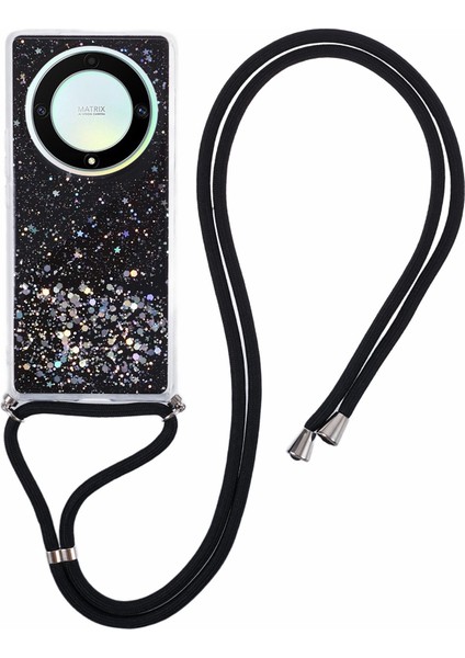 Honor X9A 5g / X40 5g / Magic5 Lite 5g Tpu Kılıf Kordonlu Sparkle Epoksi Ince Telefon Kapağı (Yurt Dışından)