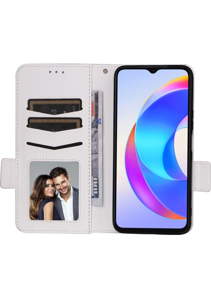 Honor X5 Plus / Play 40C 5g Litchi Dokusu Flip Telefon Kabuğu Deri Kapağı Kayış (Yurt Dışından)