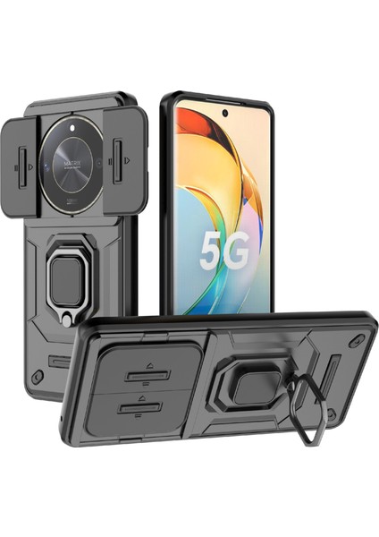 Honor X50 Slayt Lens Koruma Pc + Tpu Kickstand Cover (Yurt Dışından)
