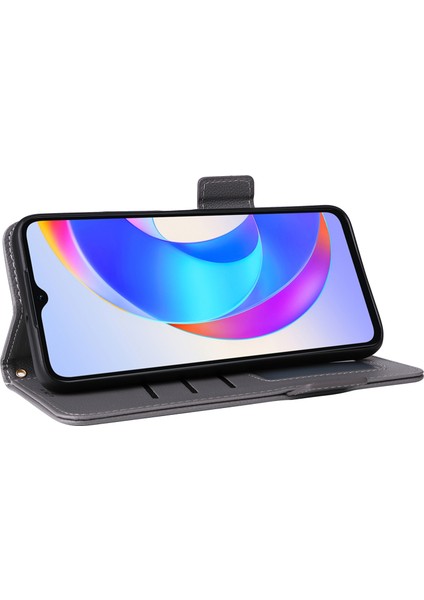 Honor X5 Plus / Play 40C 5g Litchi Dokusu Flip Telefon Kabuğu Deri Kapağı Kayış (Yurt Dışından)
